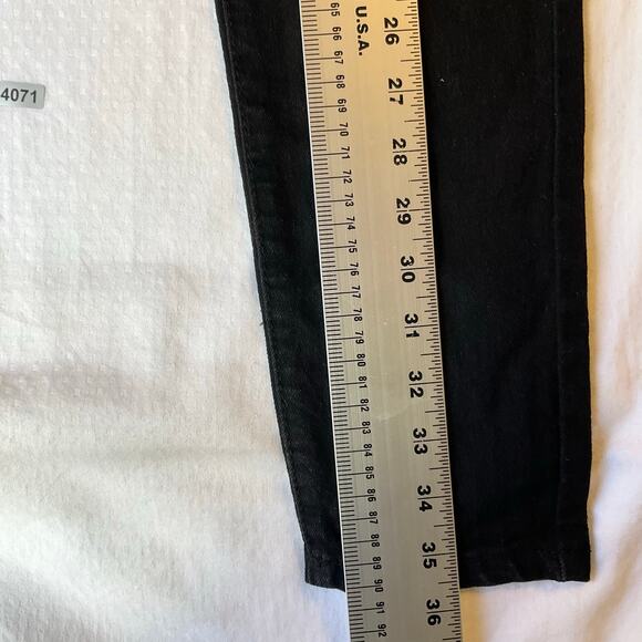 FOREVER 21 Women Skinny Jeans size 27 Black Mid Rise Stretch Boot Cut - Picture 3 of 11